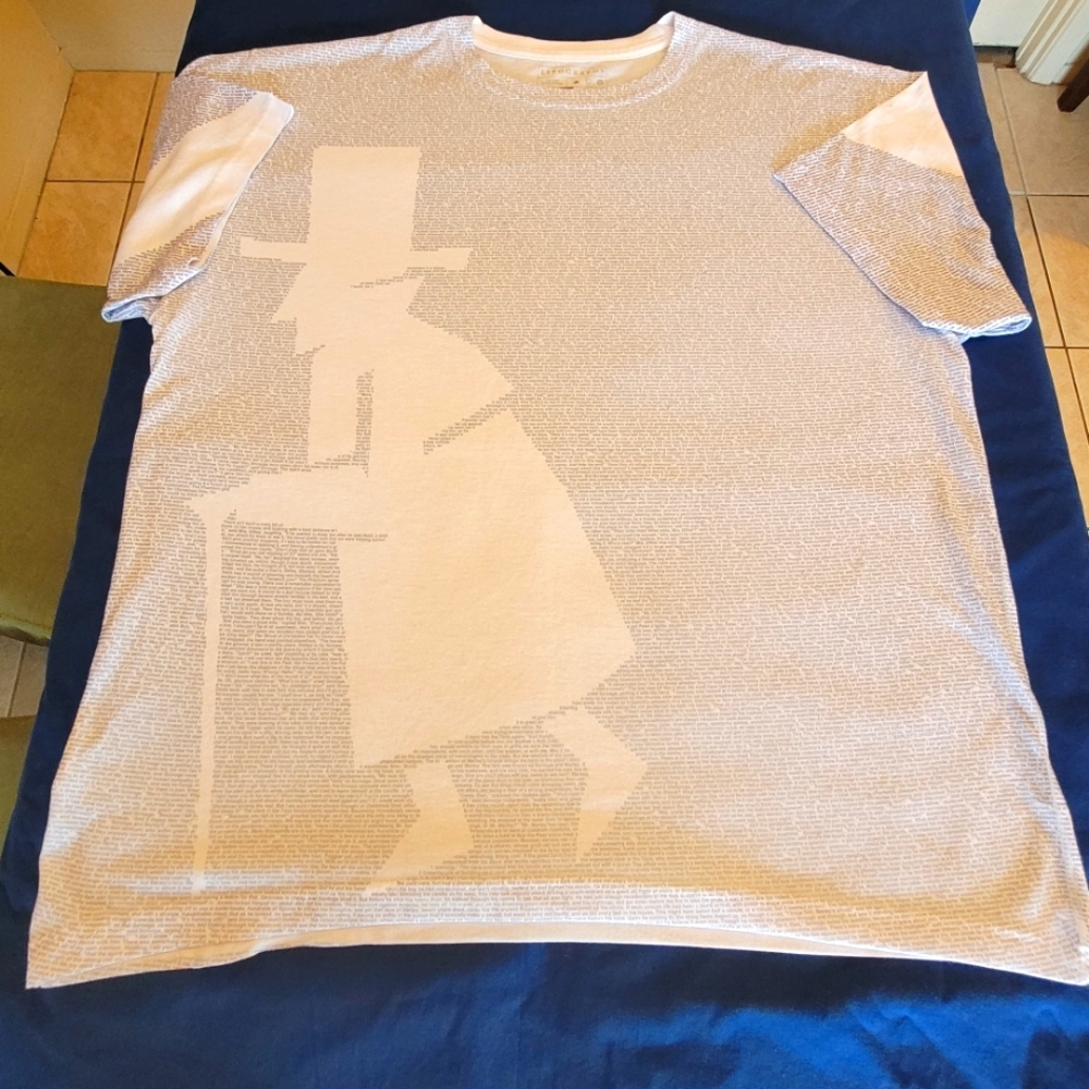 Litographs Unisex Tee Size XXXL "A Christmas Carol" Gray & White NWOT